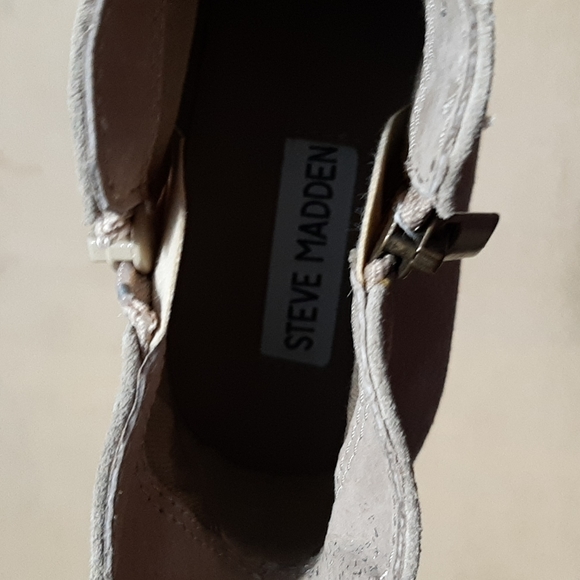 STEVE MADDEN LEATHER ANKLE BOOTS WOMEN'S ZIP BOTH SIDE - Picture 4 of 7